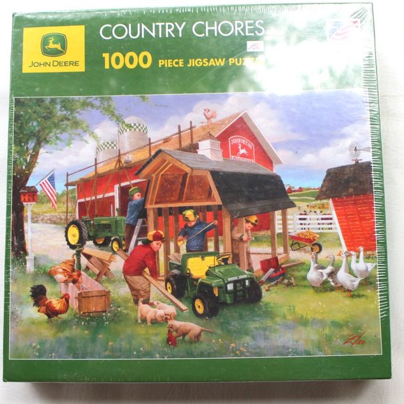 Great American Puzzle Factory Games John Deere Country Chores 00 Piece Puzzle New Poshmark